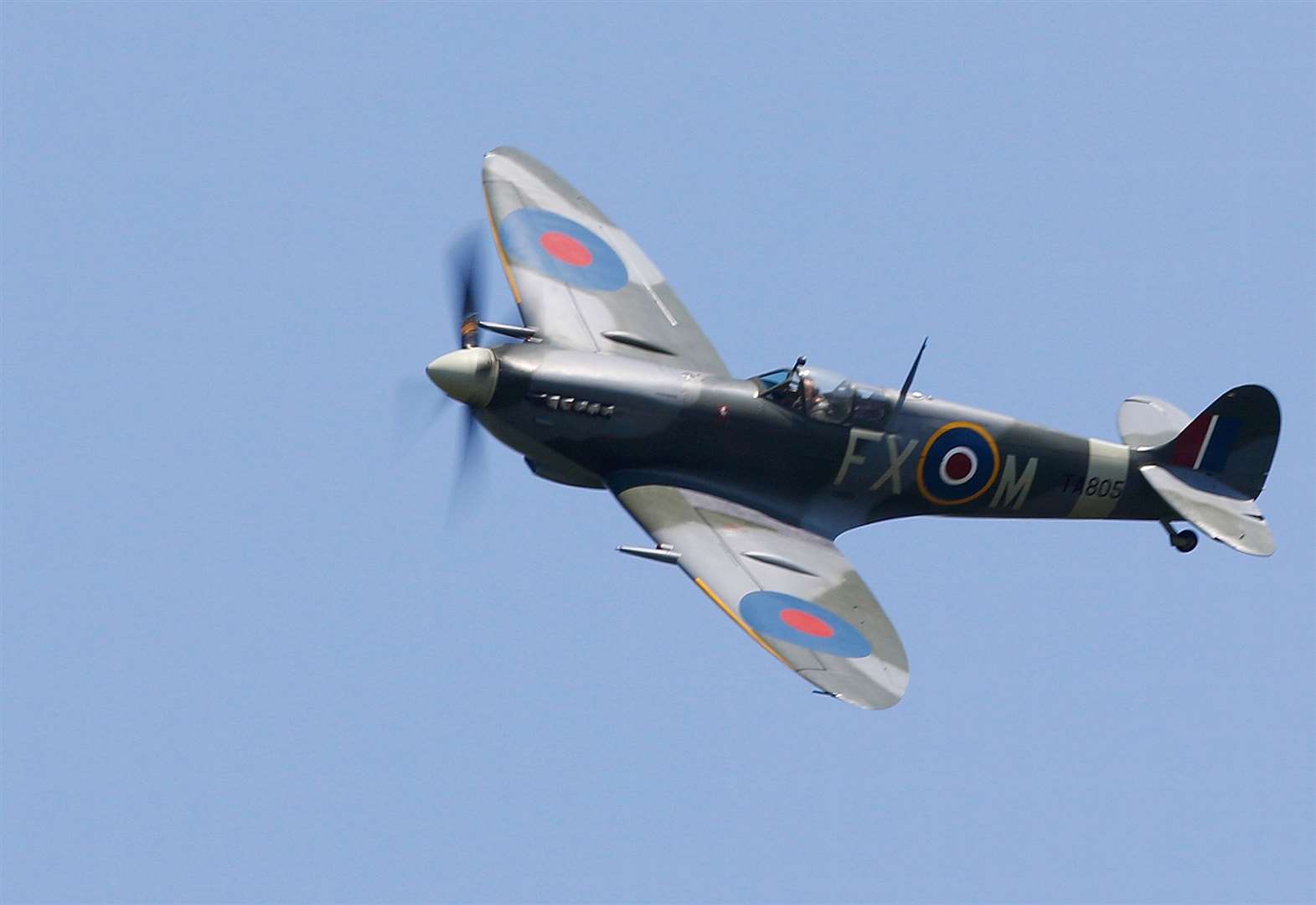 Spitfire flypast as part of Queen's Baton Relay for Commonwealth Games