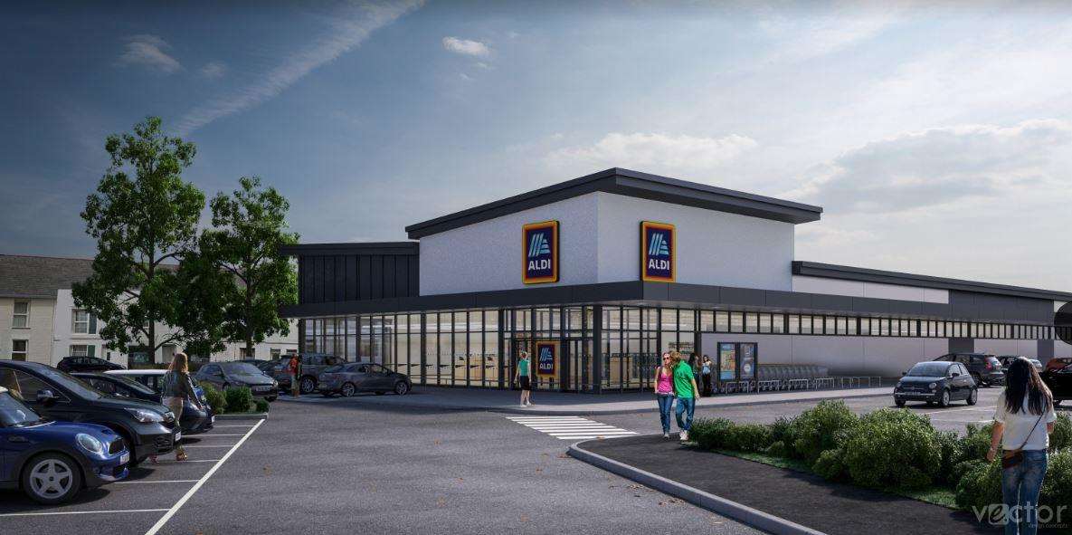 Artist impression of the proposed Aldi store in Deal (6169260)