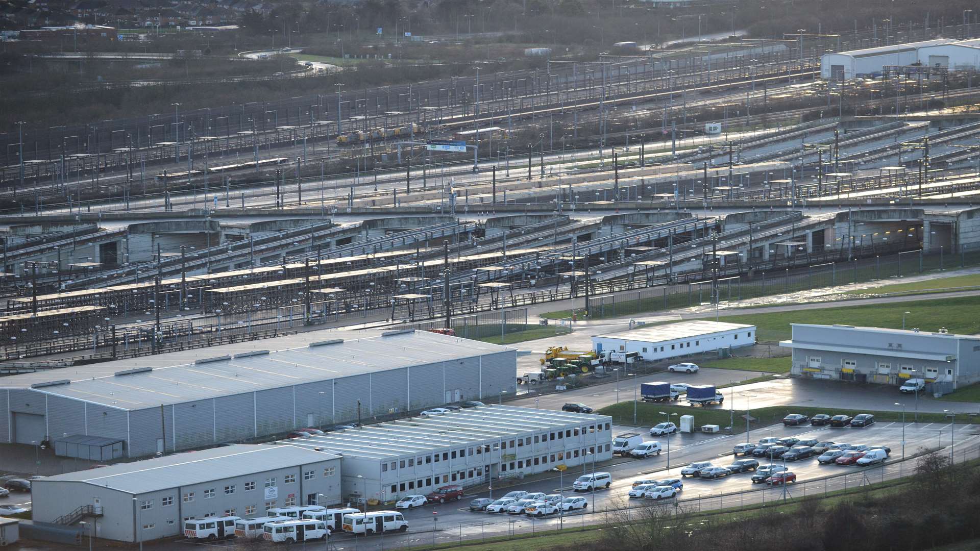 Eurotunnel terminal at Folkestone