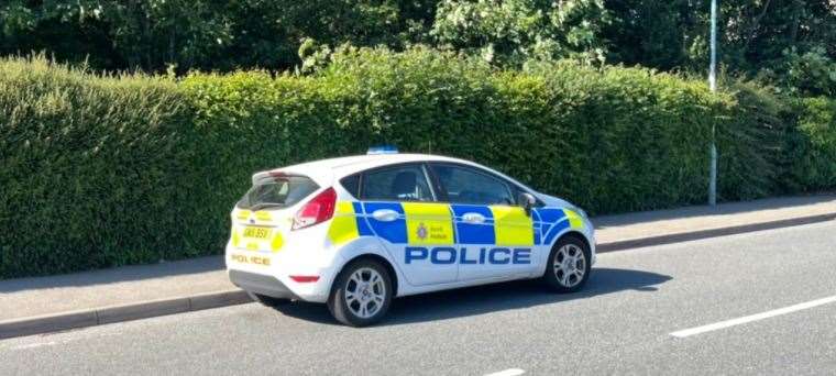 Police in Hoath Woods in Rainham. Picture: UKNiP