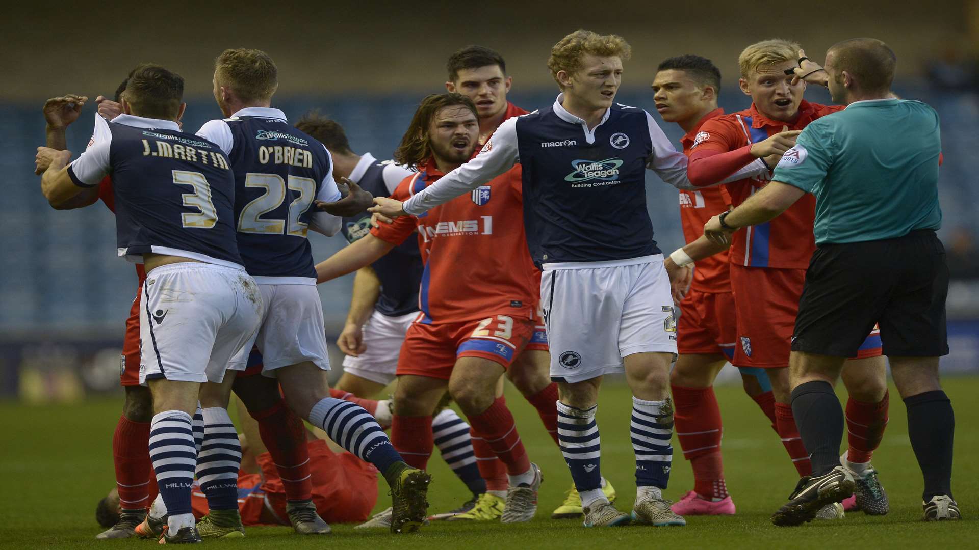 Gills win a feisty encounter against Millwall at The Den Picture: Barry Goodwin