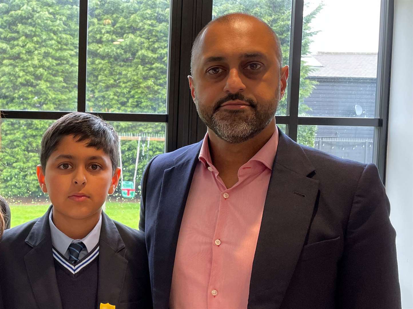 Joshua Shergill, pictured with dad Mandip, was denied a place at three Kent grammar schools despite passing his 11-plus