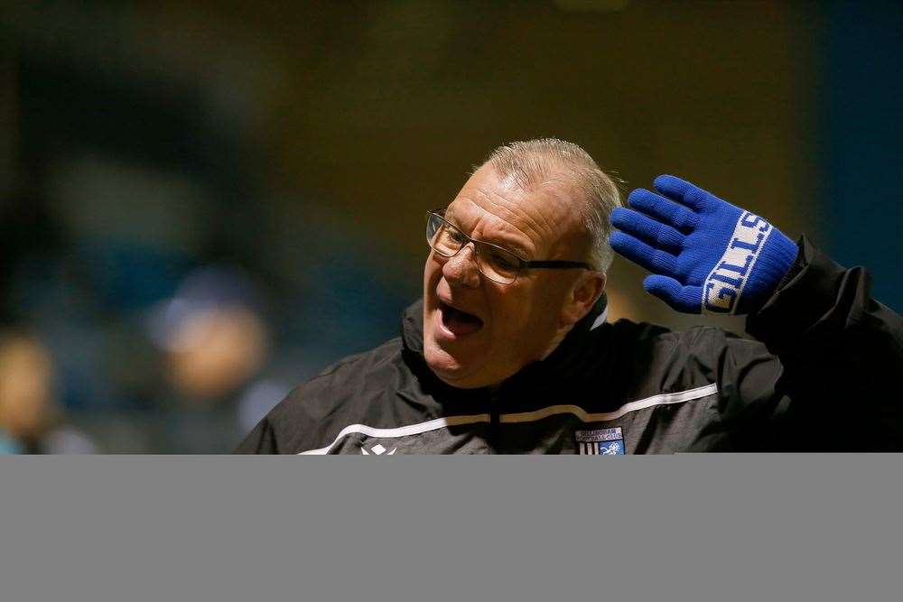 Gillingham manager Steve Evans was frustrated over some big decisions in Tuesday's game against Ipswich Town Picture: Andy Jones