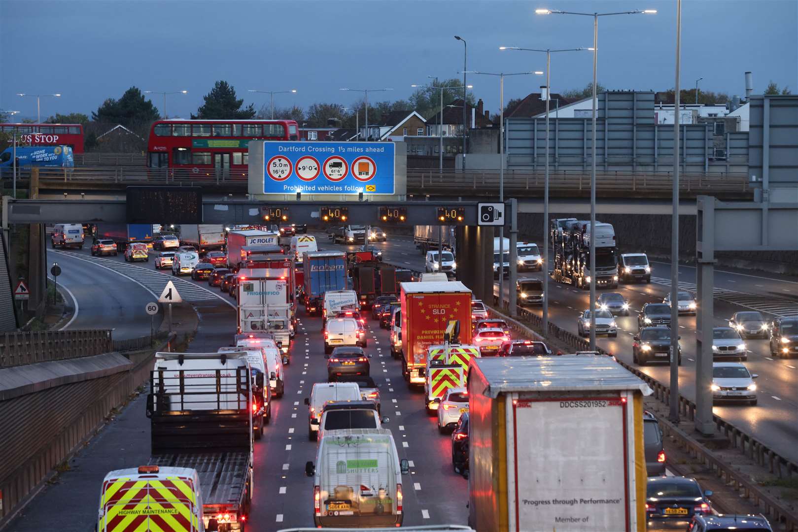 Just Stop Oil demonstrators have caused huge delays for motorists this morning. Picture: UKNIP