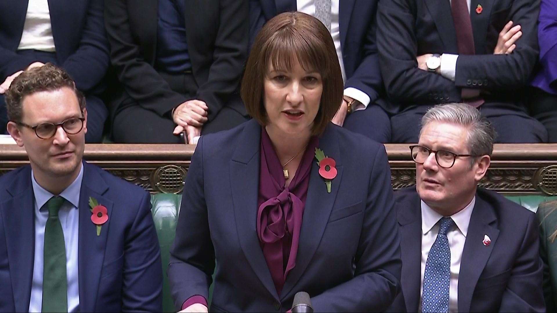 Chancellor Rachel Reeves delivers her Budget to the House of Commons (House of Commons/UK Parliament/PA)