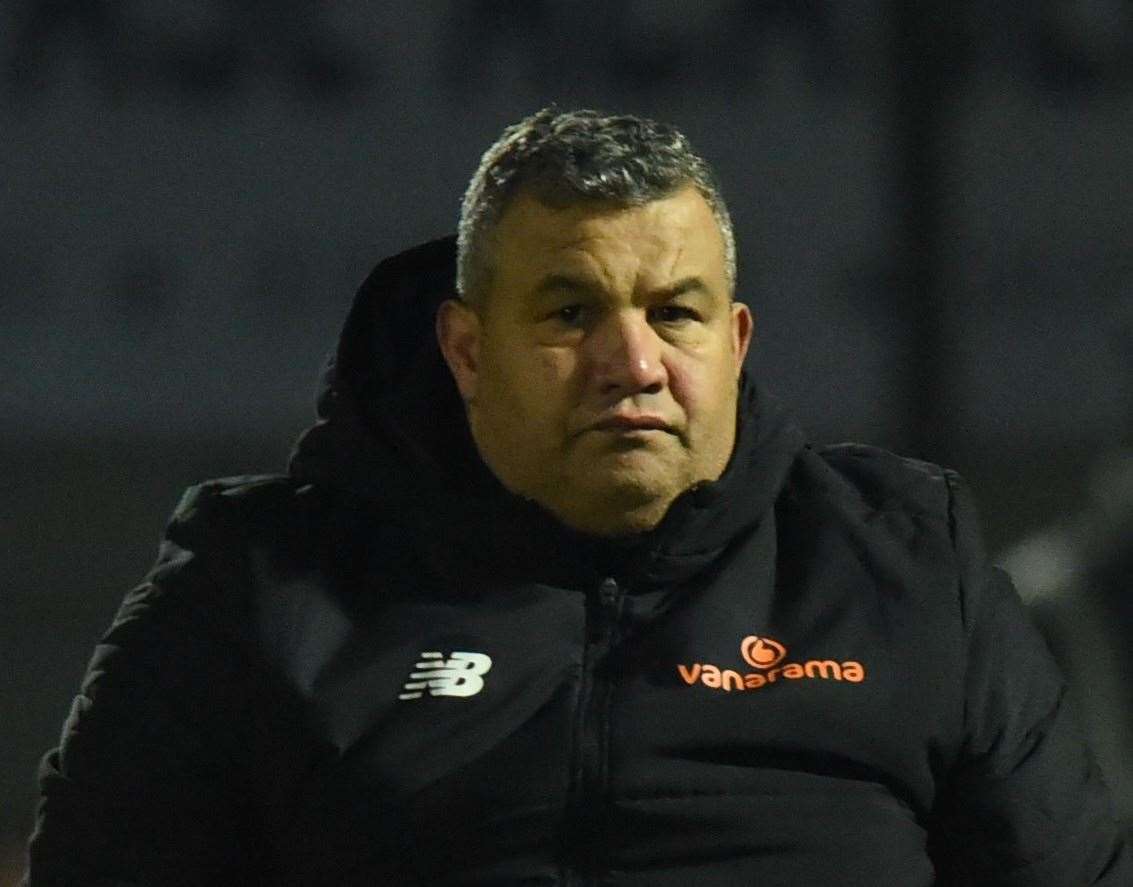 Maidstone United manager Hakan Hayrettin Picture: Steve Terrell