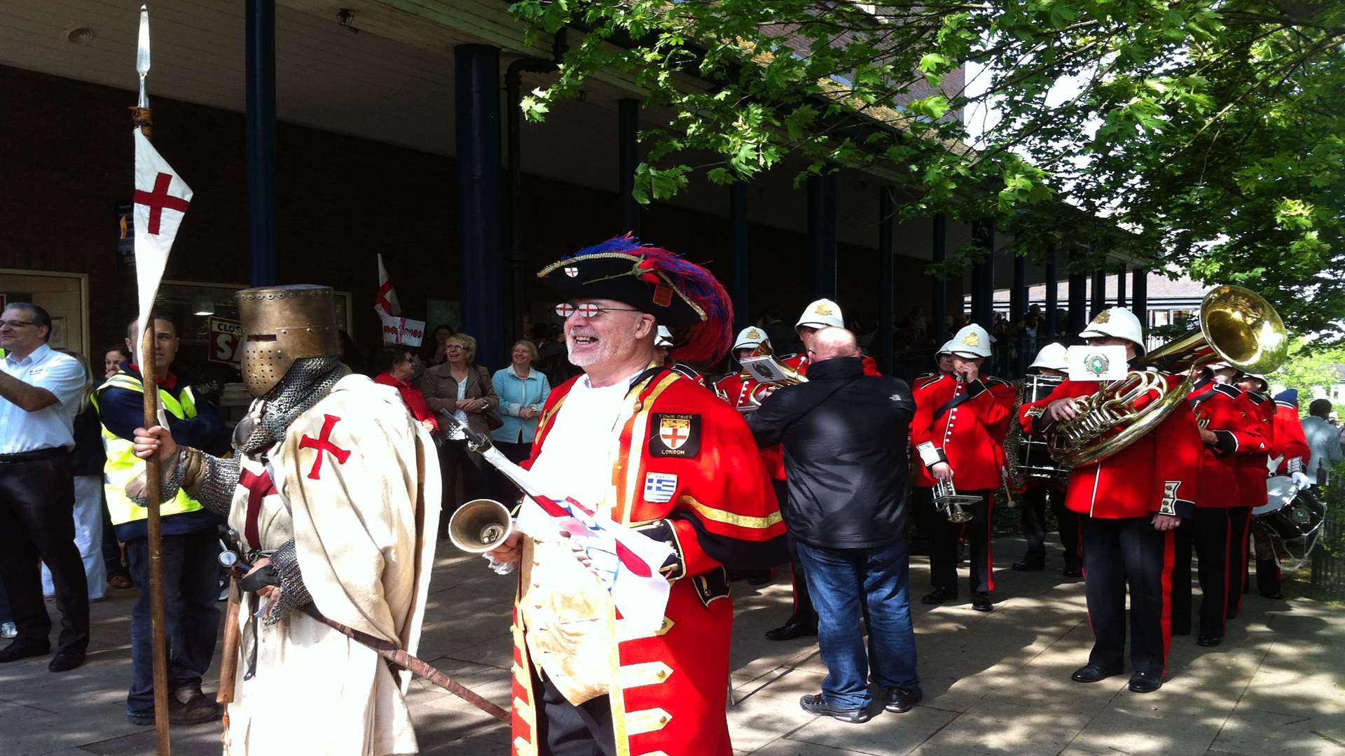 The parade is ready to set off in Gravesend