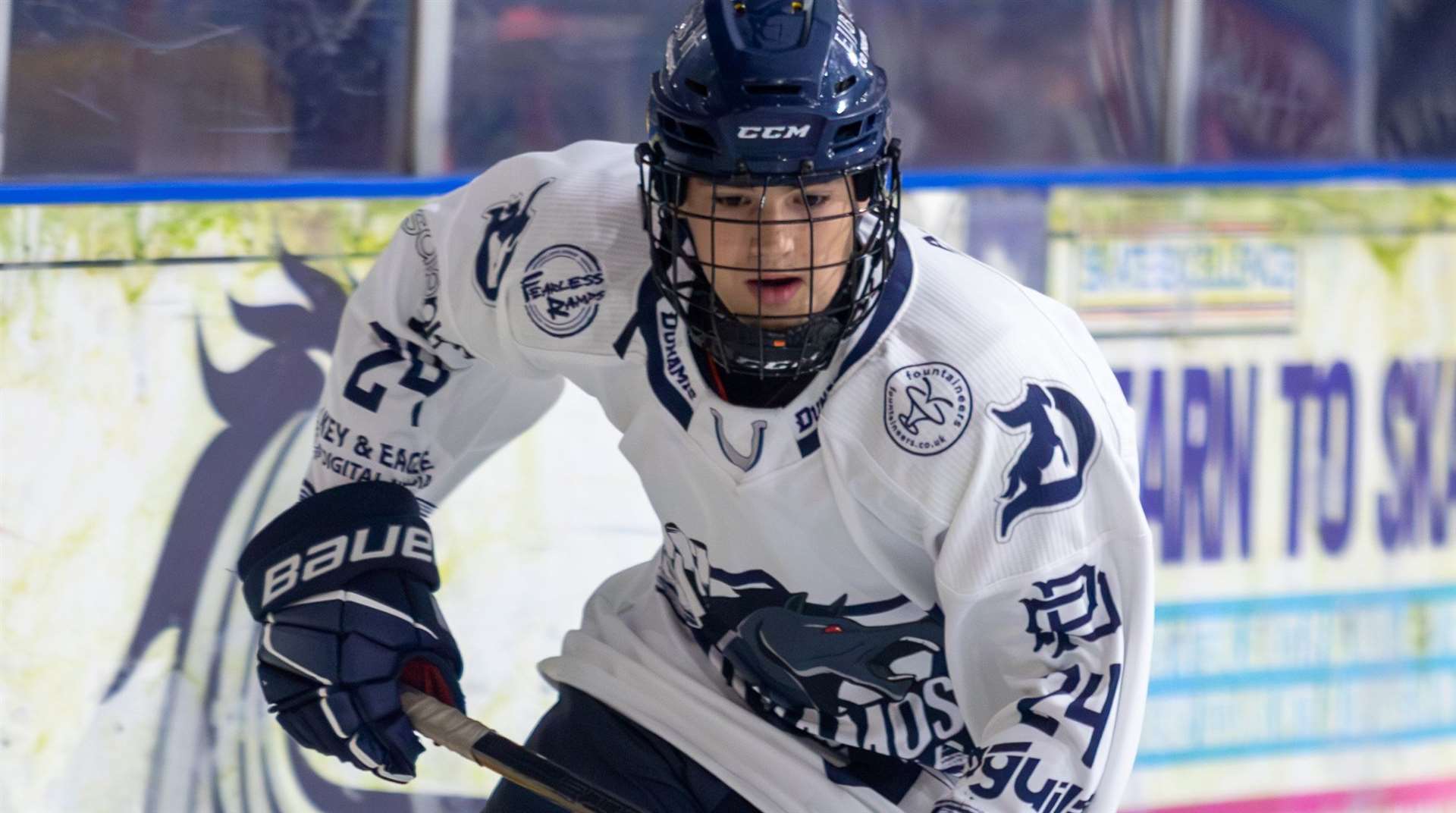 Evan Chard’s goal for Invicta Dynamos started the fightback against Solent Devils Picture: David Trevallion