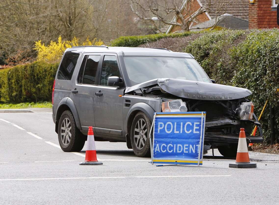 A car was also involved in the accident. Picture by Andy Jones