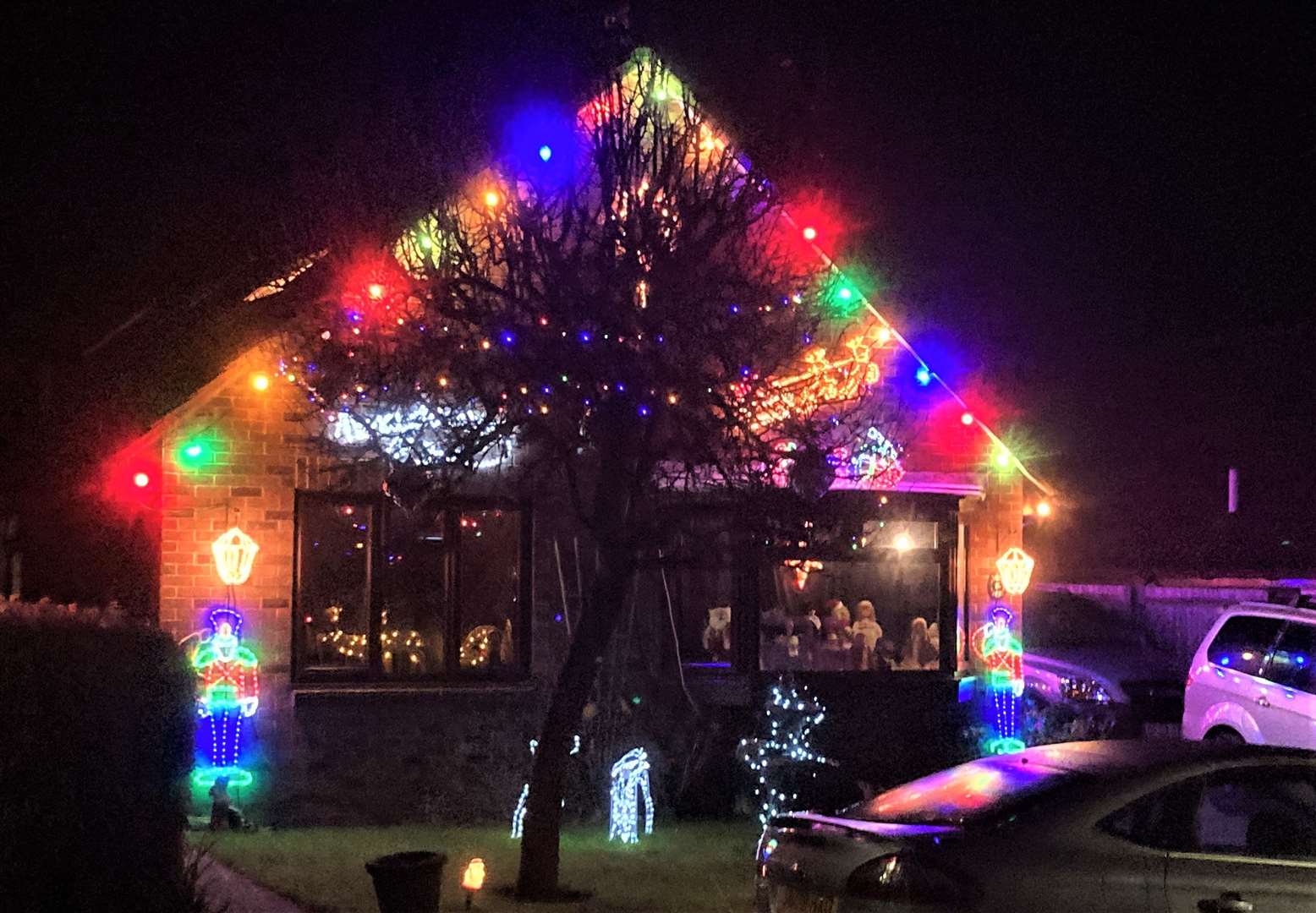 The Fuller Family of Newlands Drive were runners up with their traditional nativity scene Picture: Walmer Town Council