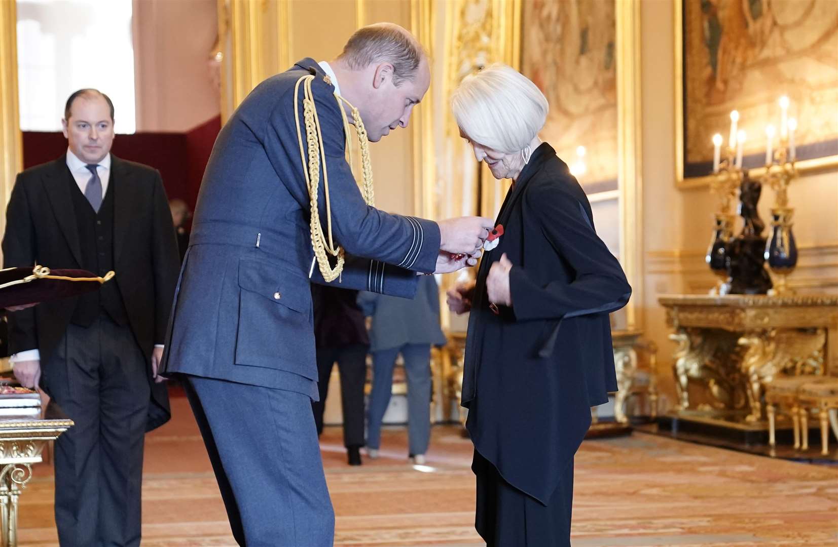 Actress Sheila Hancock is made a Dame Commander of the British Empire by the Duke of Cambridge (Aaron Chown/PA)