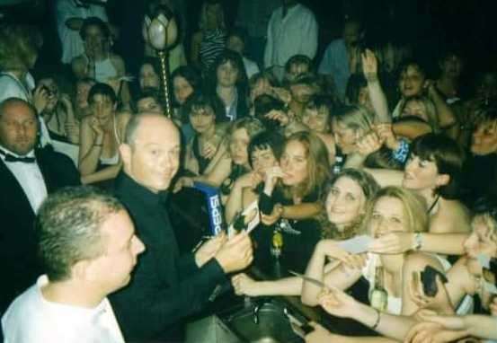 Clamouring to get close to Ross Kemp, AKA Grant Mitchell, at The Priz in Folkestone in the 1990s. Picture: Kev Goodwin