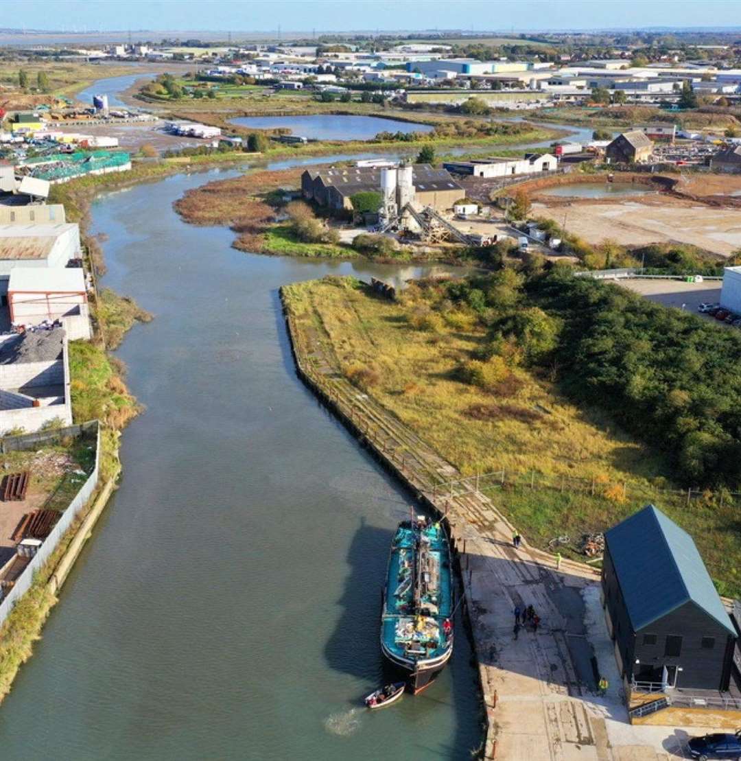 Lloyd’s Wharf near Milton Creek, Sittingbourne. Picture: Raybel Charters