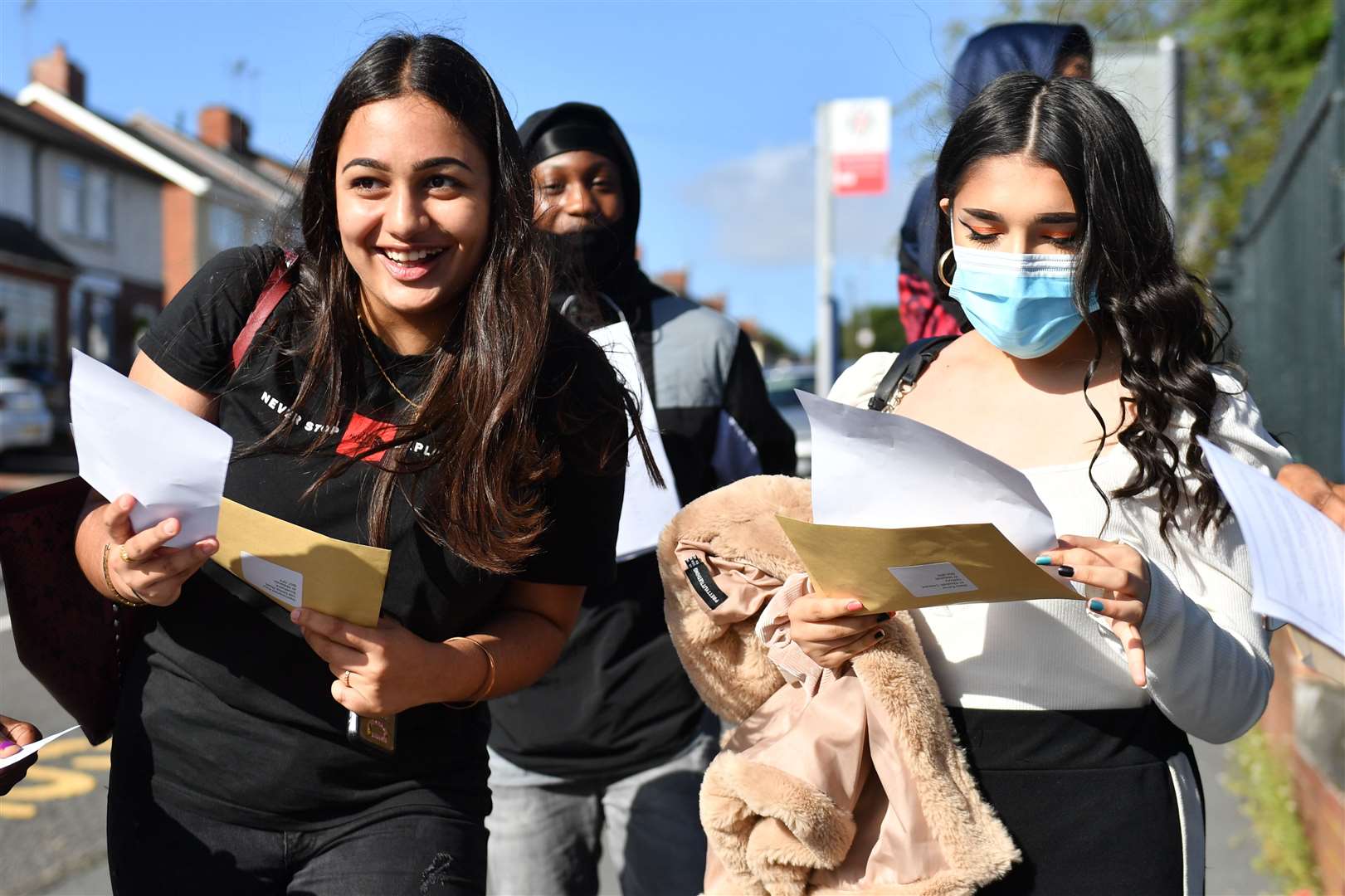 Celebrating good news (Jacob King/PA)