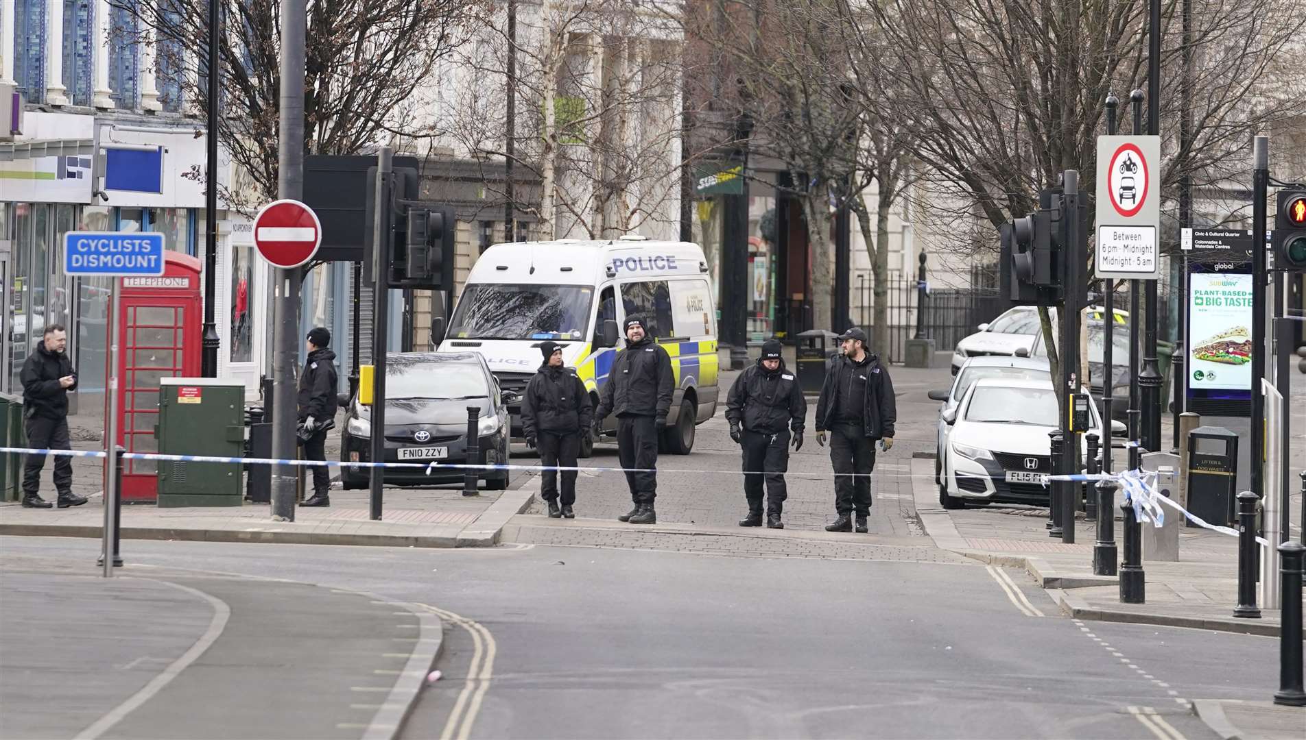 Police on Hall Gate in Doncaster (Danny Lawson/PA)