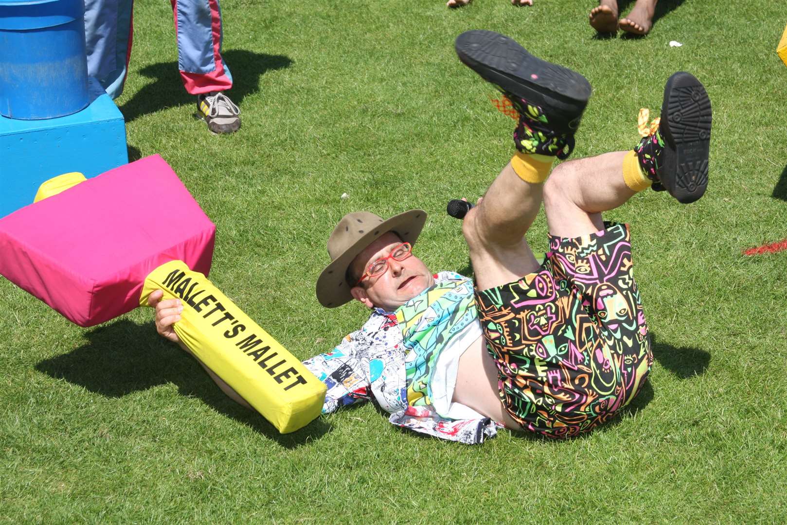 Timmy Mallett complete with his trademark mallet