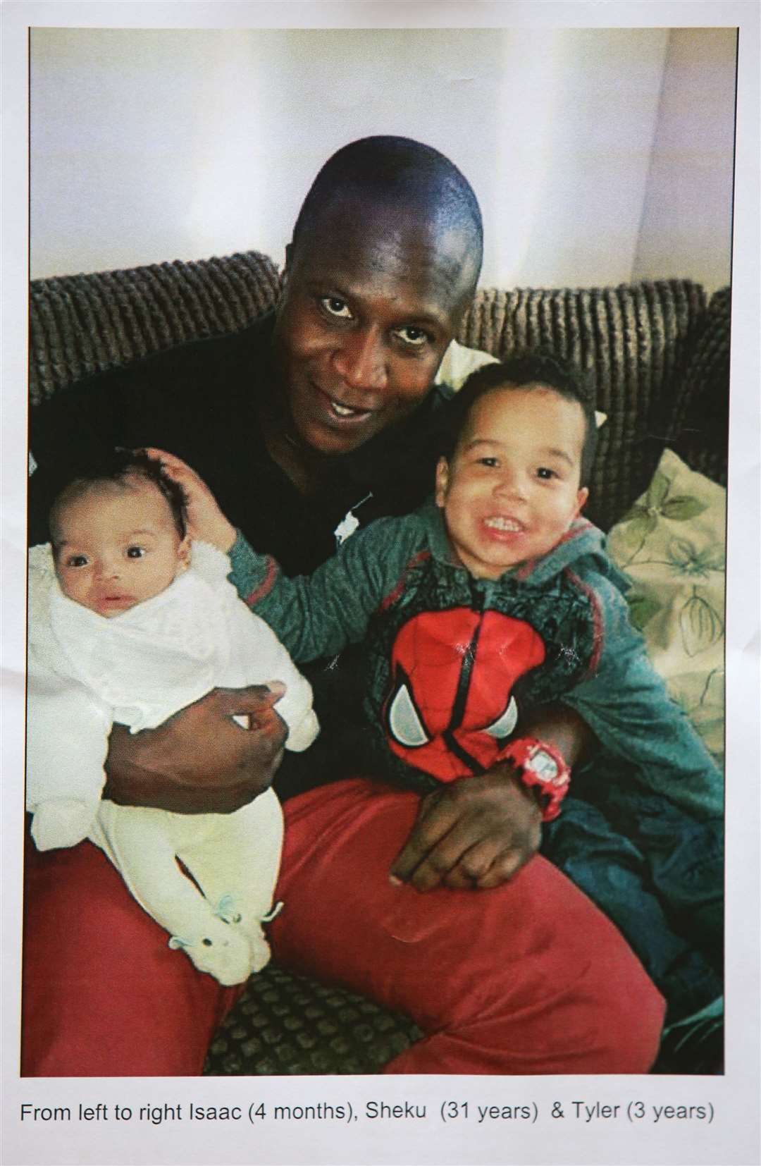 Sheku Bayoh with his two children (handout/PA)