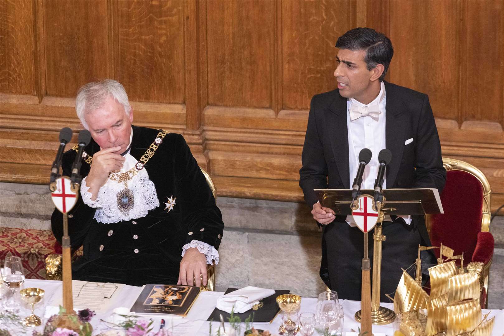 Prime Minister Rishi Sunak speaking at the annual Lord Mayor’s Banquet at the Guildhall in central London last month (Belinda Jiao/PA)