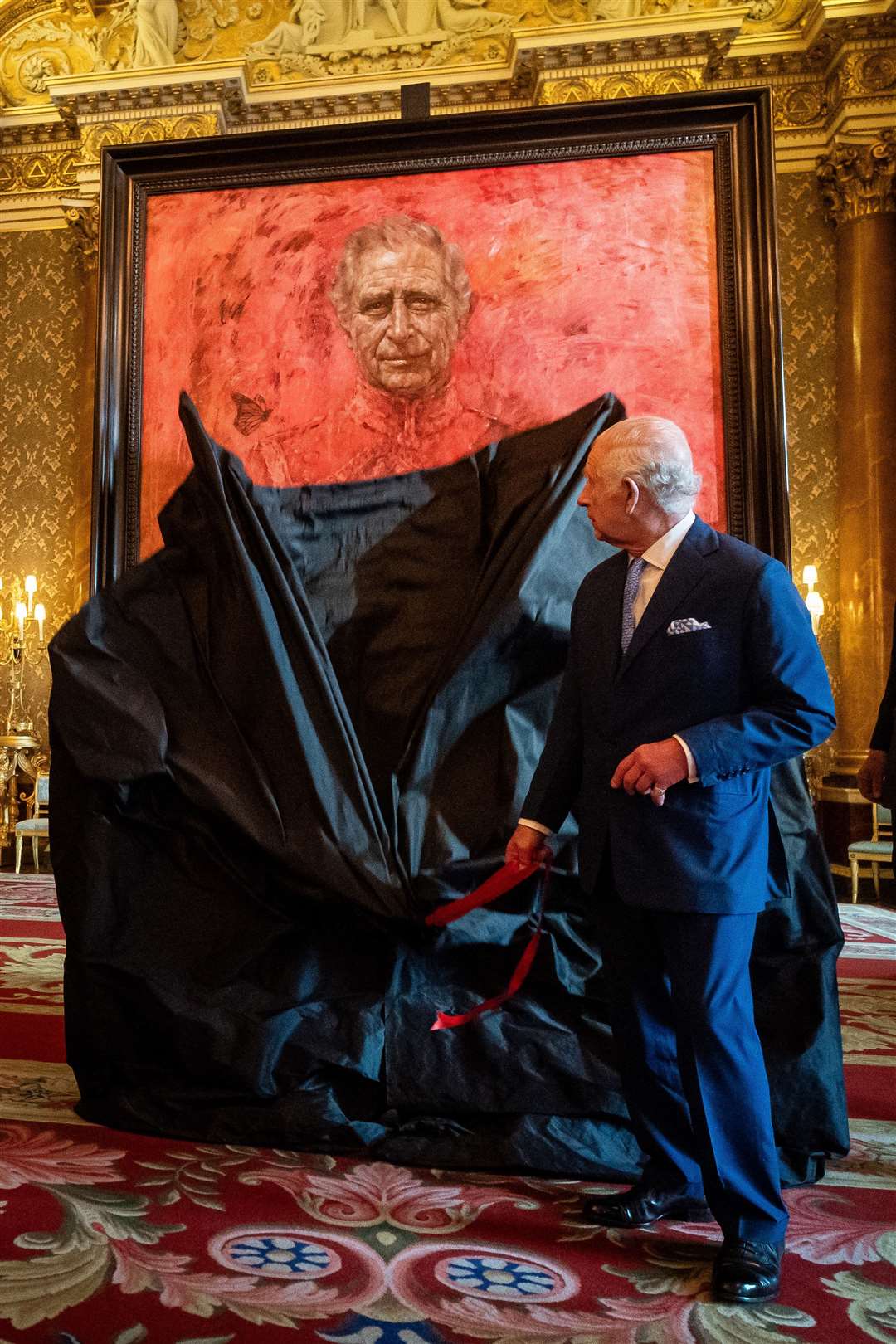 The portrait was begun when Charles was Prince of Wales (Aaron Chown/PA)