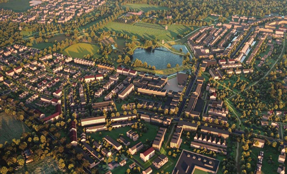 The masterplan for phase one of Otterpool Park. Picture: Pillory Barn