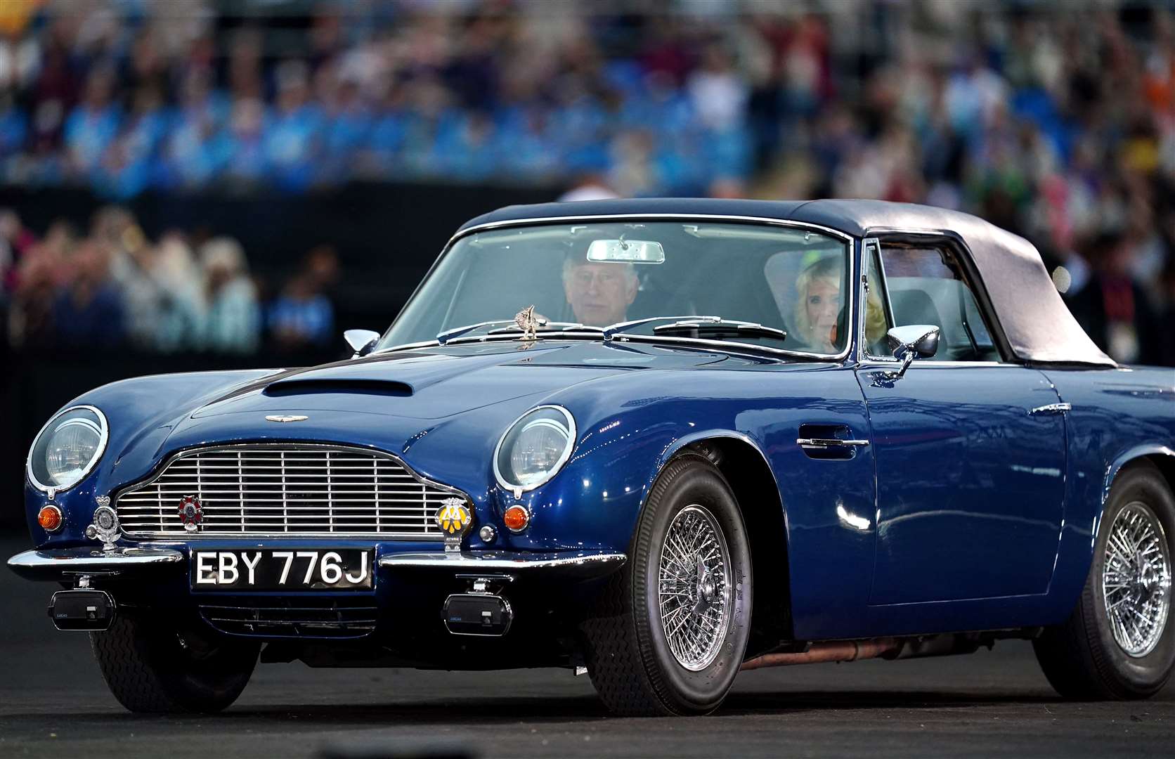 The Prince of Wales and the Duchess of Cornwall arrive in style (Davies Davies/PA)