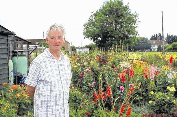 Michael Kent in his garden