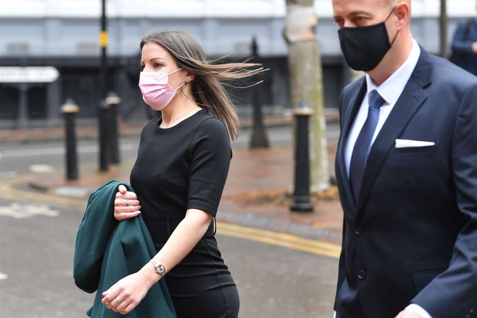 Police Constables Mary Ellen Bettley-Smith and Benjamin Monk arriving at court (Jacob King/PA)