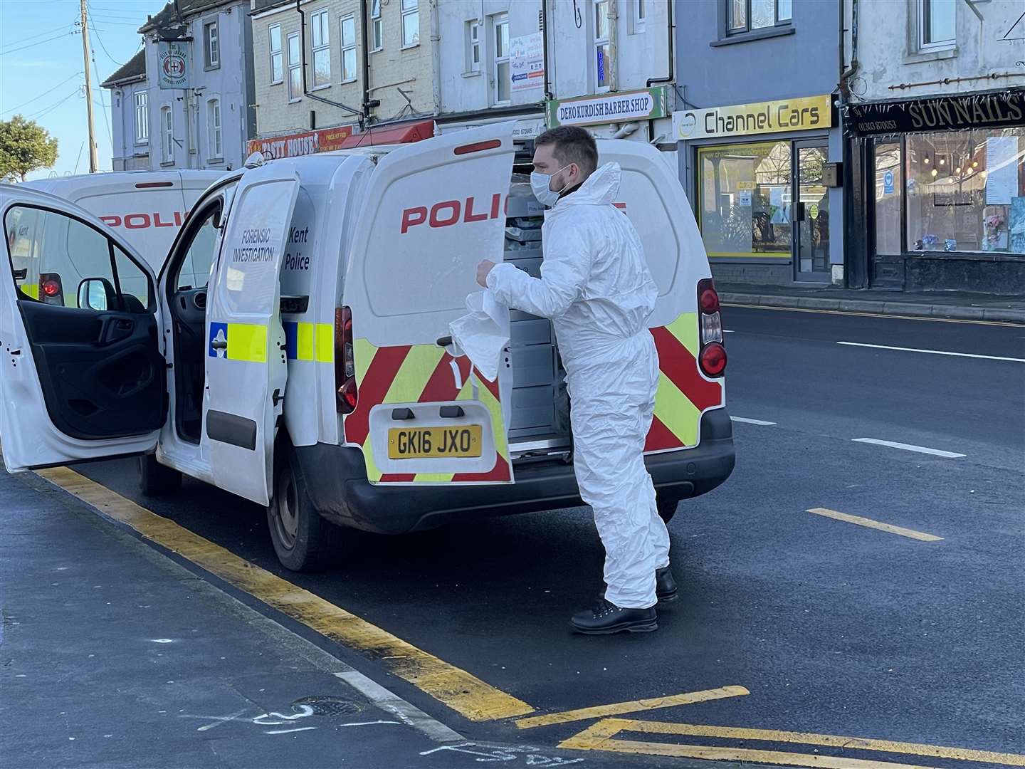 Forensics in Dymchurch in January this year