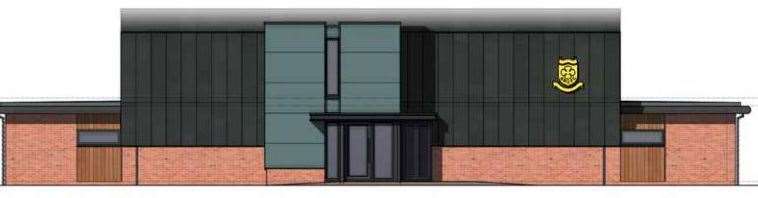 Plans for the entrance of the rugby clubhouse. Picture: Quinn Estates.