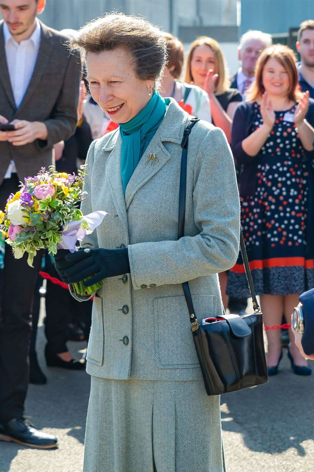 Princess Anne smiles for the waiting crowds on a previous visit to Kent