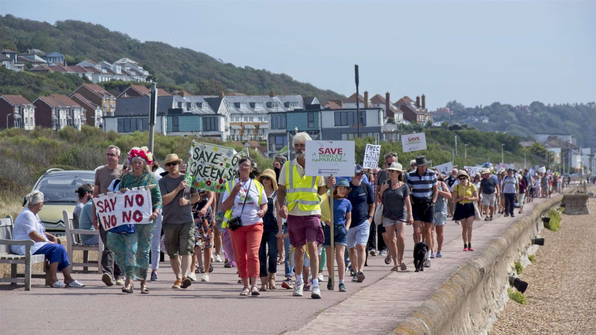 Nearly 1,000 people joined the demonstration against the development