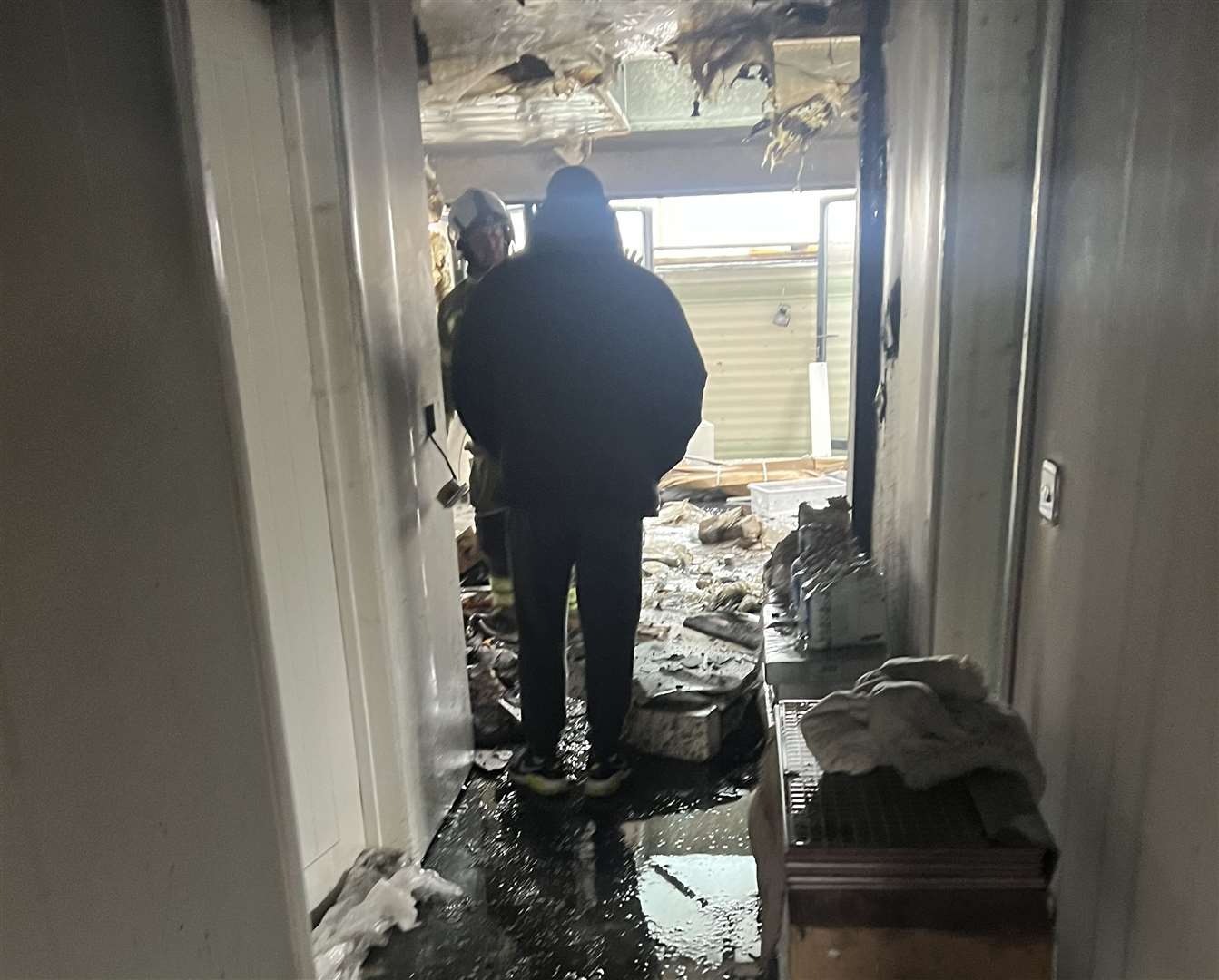 The fire caused significant damage to the newly renovated property