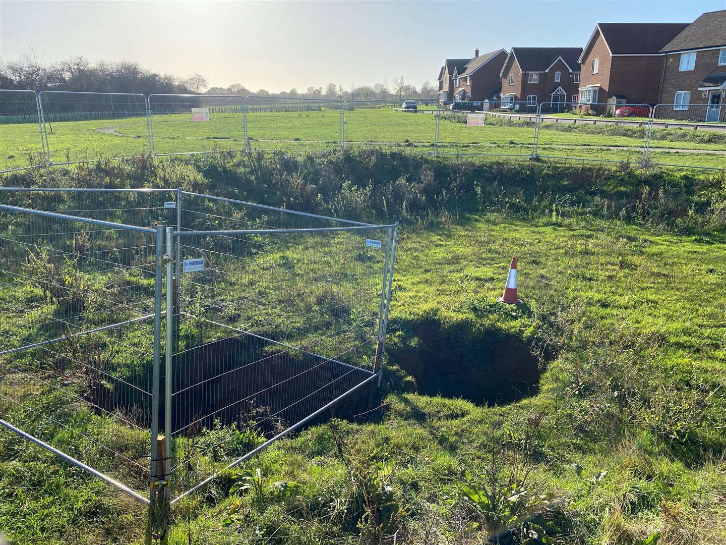 The hole pictured in November last year