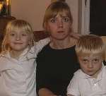 LUCKY ESCAPE: Jenny Williams with children Lucy and Jamie