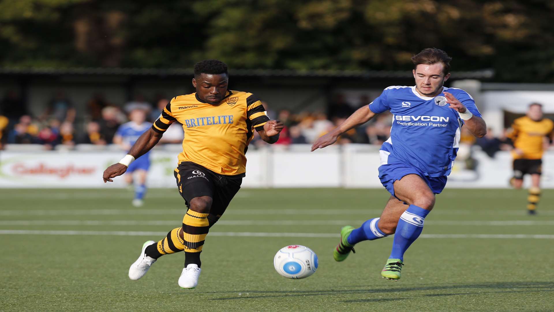 New signing Jamar Loza takes the game to Gateshead Picture: Matthew Walker