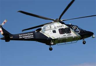 Air ambulance lands at leisure park