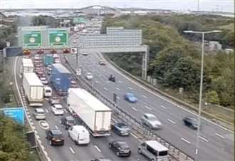 Delays on M25 anti-clockwise near Dartford Crossing after crash