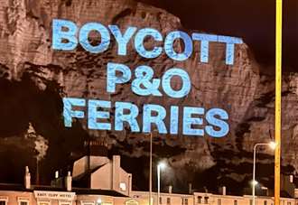 Demands for 'P&O boycott' projected onto cliffs