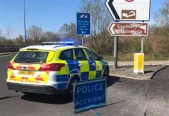 Road closed for hours after crash