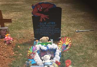 Family told to remove boy's temporary headstone