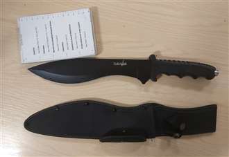 Huge knife found on street by member of public