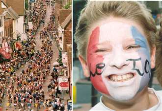 Classic pictures from 1990s when Tour De France came through Kent
