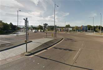 Drivers in hospital after town centre crash