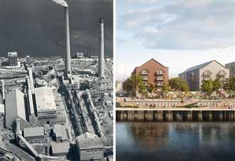 Riverside homes take shape at former cement works