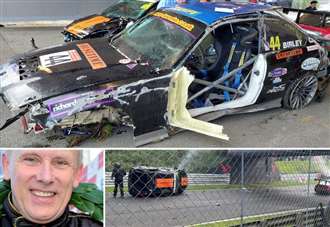 Veteran racer ‘thankful to be alive’ after huge 120mph crash