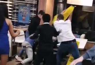 Fight breaks out in McDonald's