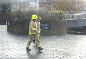 Court evacuated after fire