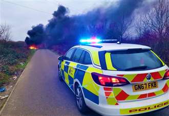 West Kingsdown: crews called after police patrol discover blaze