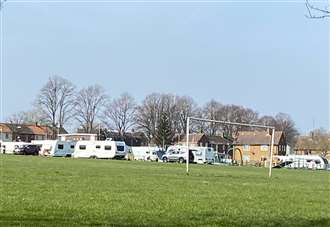 Travellers move on to playing fields