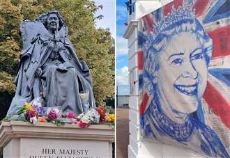 Residents lay floral tributes to Queen in Kent